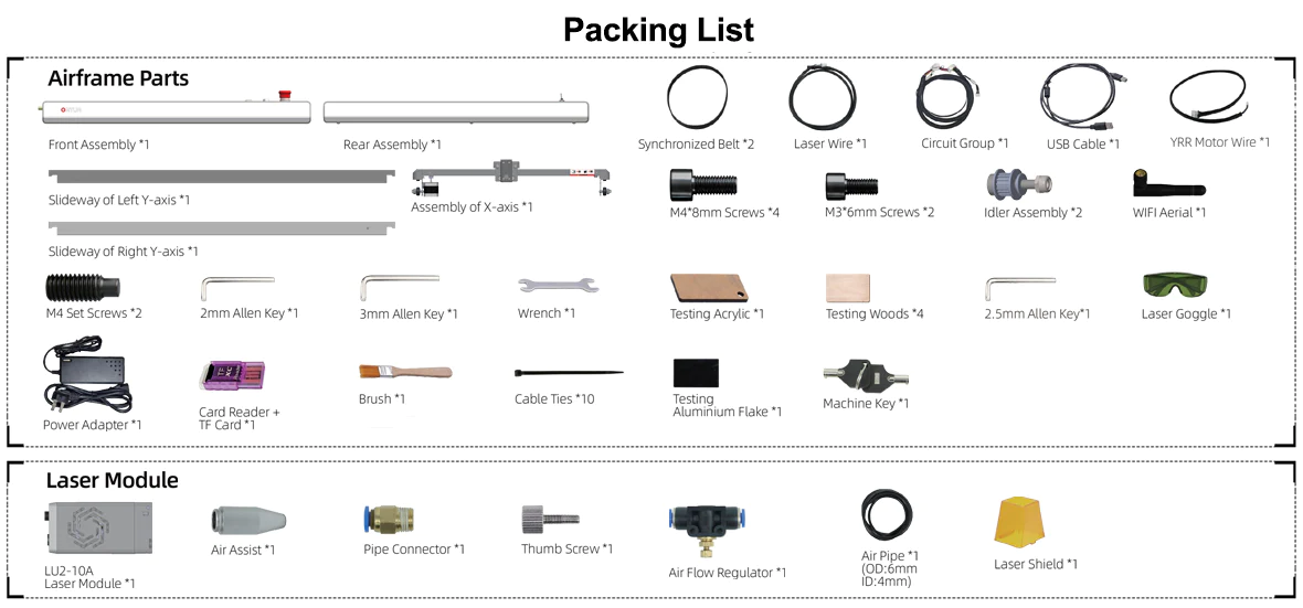 Гравіювальний станок Laser Master 3 - що в коробці?